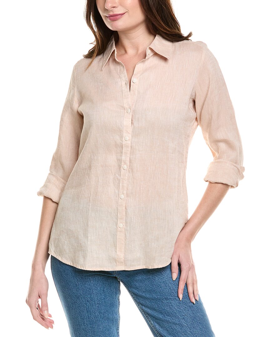 Foxcroft Jordan Linen Shirt In Beige