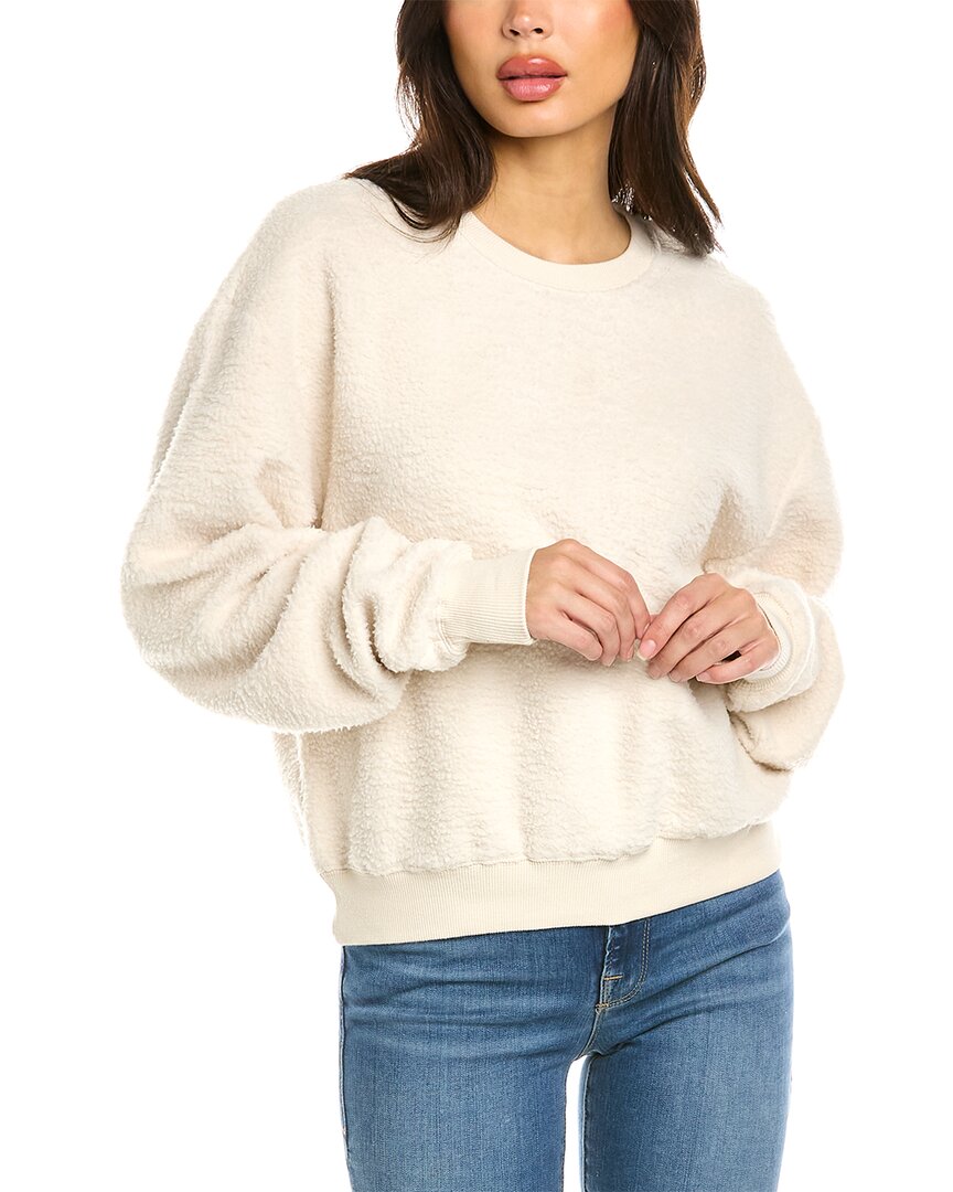 Good American Sherpa Boyfriend Sweatshirt In White ModeSens