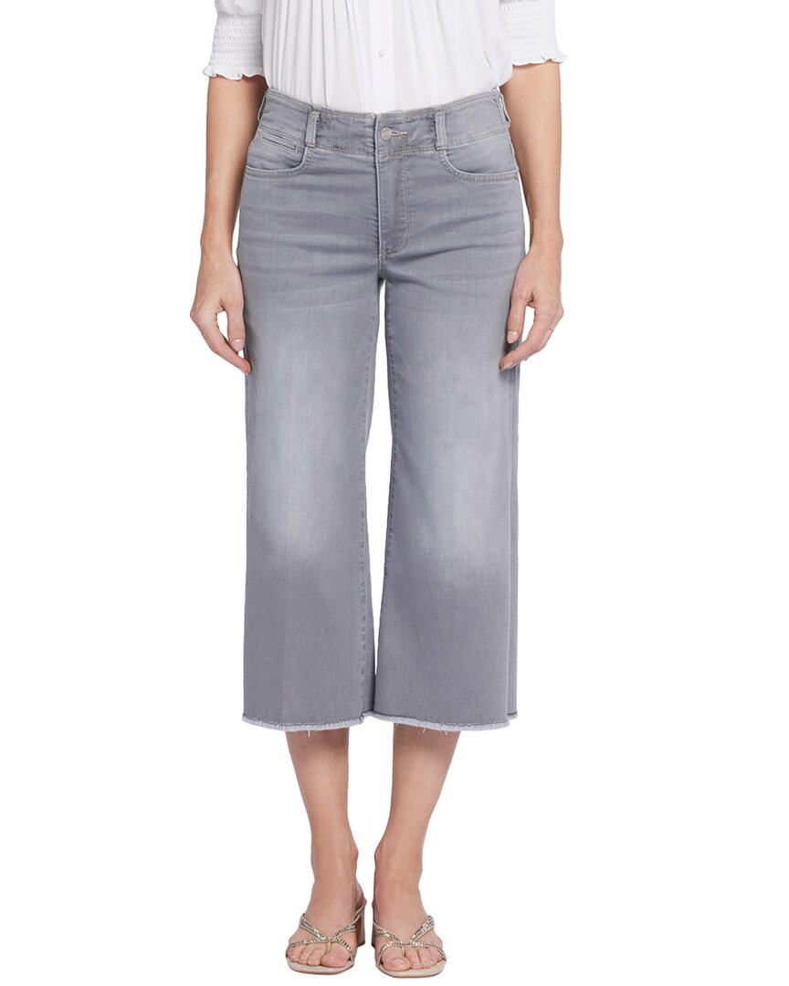 Nydj Brigitte Frayed High Waist Wide Leg Capri Jeans