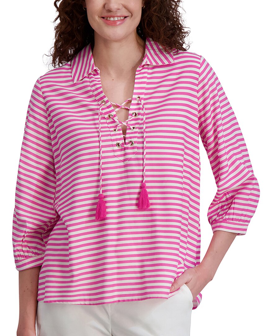 Stella Parker Lace Up Knit Top