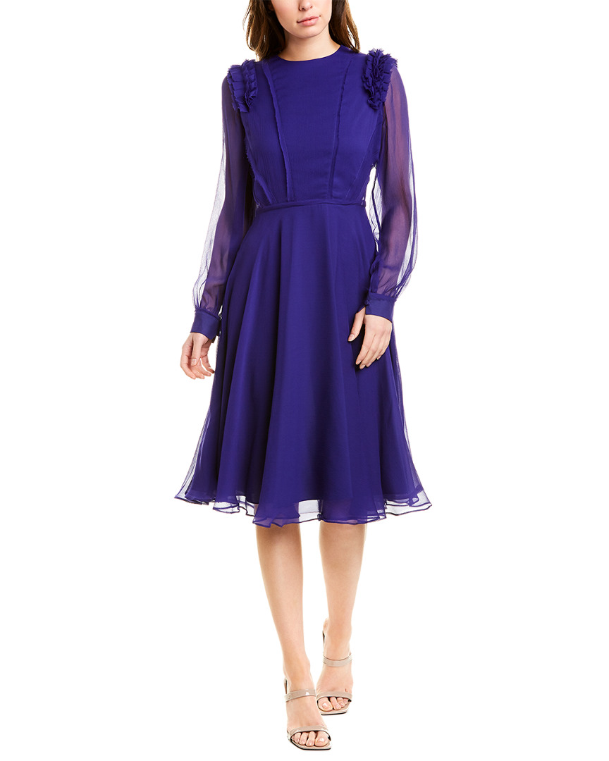 Image of Jason Wu Crinkle Chiffon Silk Midi Dress