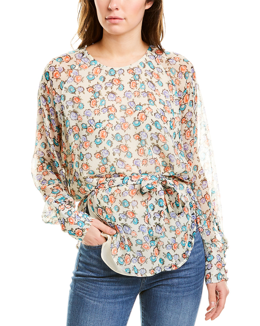 Image of Jason Wu Printed Waist Tie Silk Top