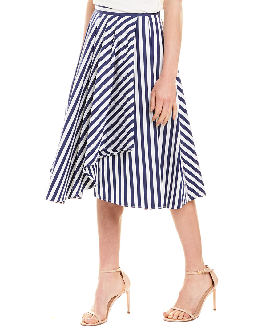 Image of Jason Wu Collection Wide Stripe A-Line Skirt