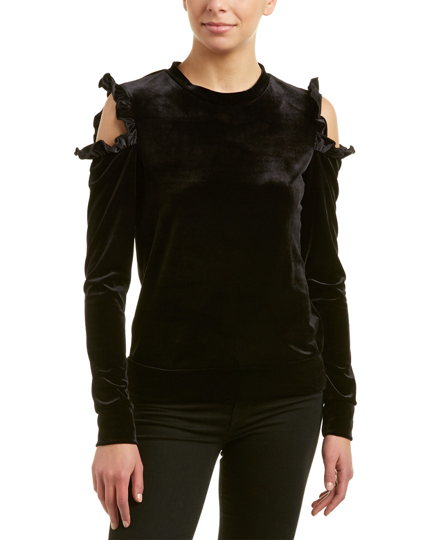 Image of Samantha Dru Cold-Shoulder Ruffle Top