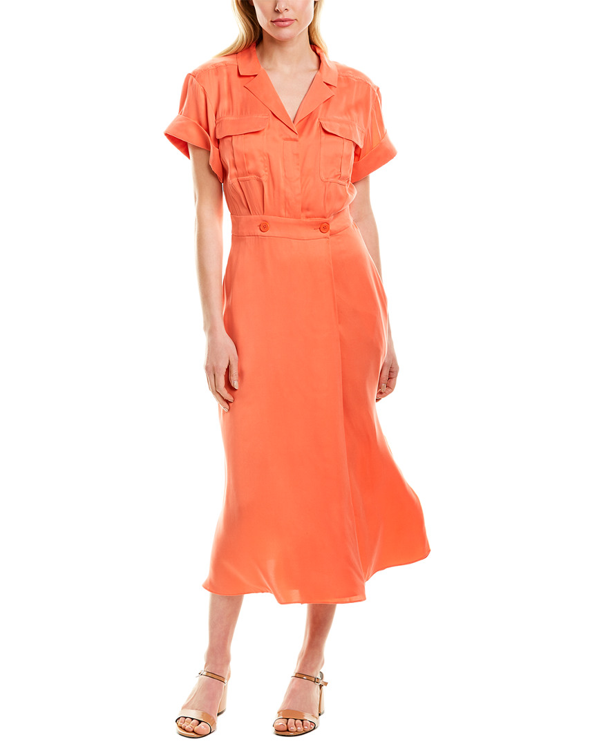 Image of Equipment Orlenna Silk-Blend Shirtdress
