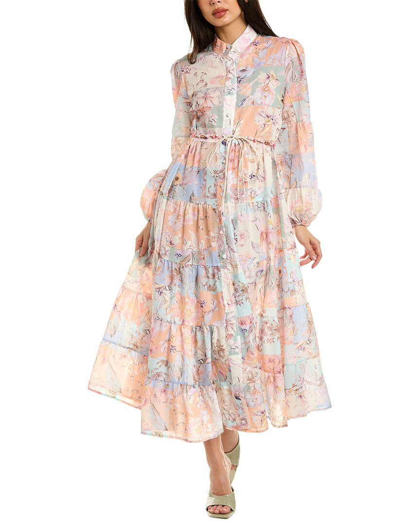 Beulah Tiered Maxi Dress In Pink | ModeSens