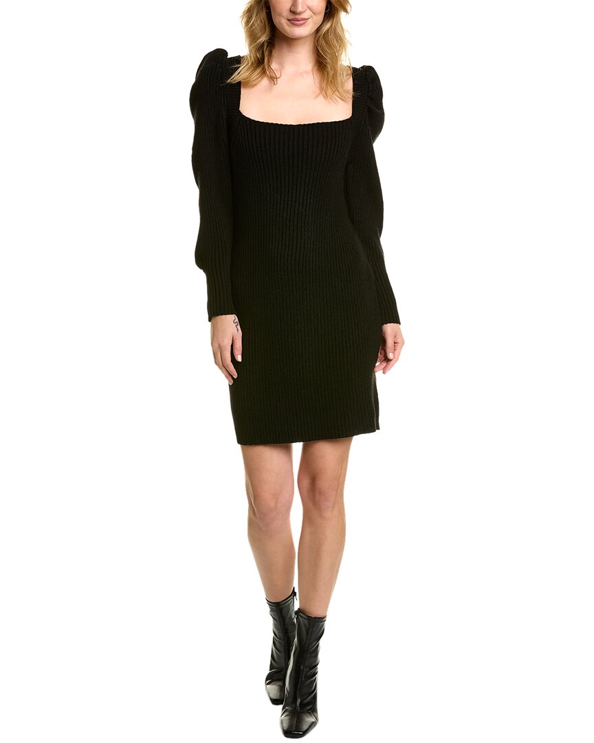 Shop Wayf Tie-back Sweaterdress In Black
