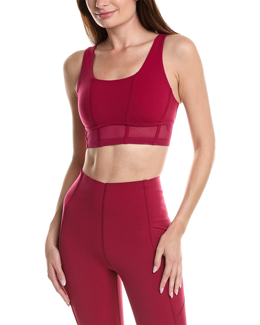 Sweaty Betty Power Contour Corset Sports Bra In Red