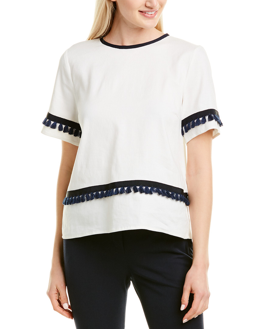 Image of Marella Linen-Blend Top