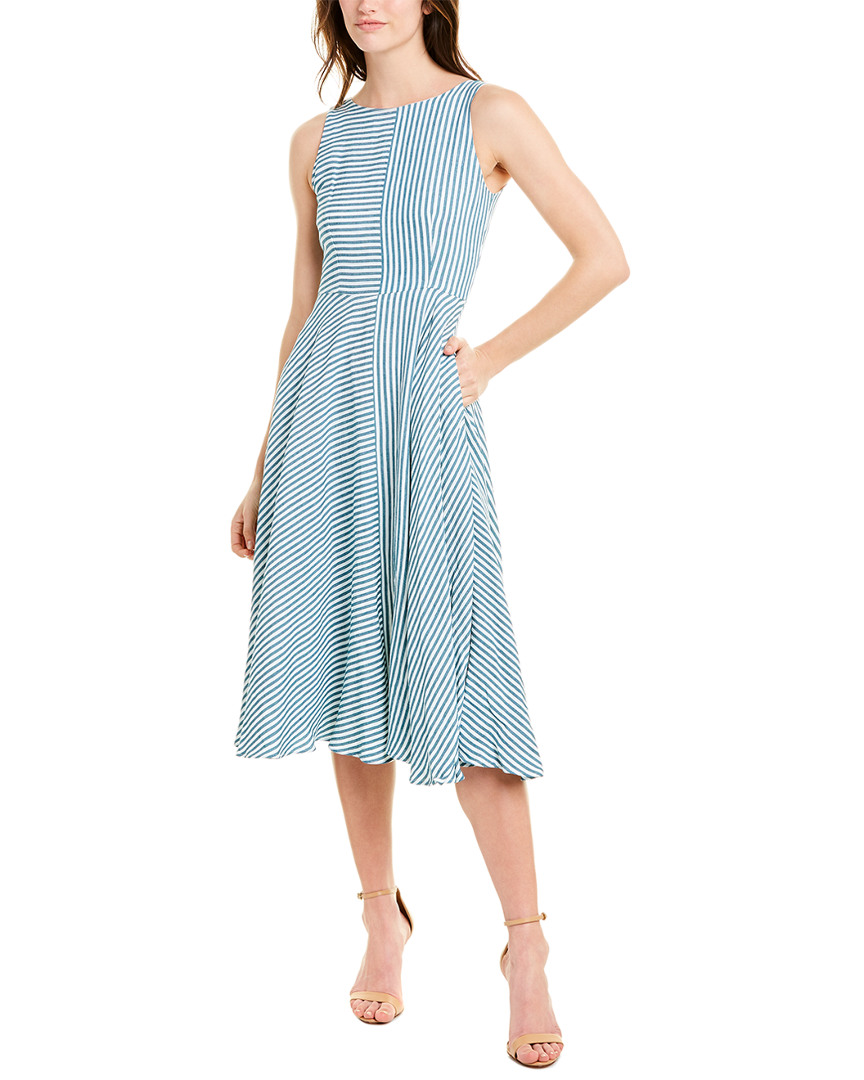 Image of Marella Linen-Blend Midi Dress