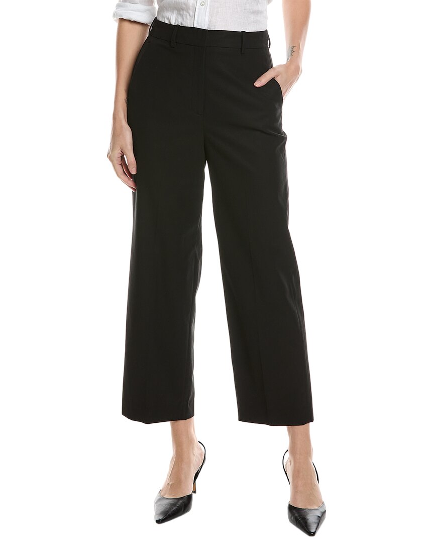 Shop Theory High-waist Straight Pant In Black