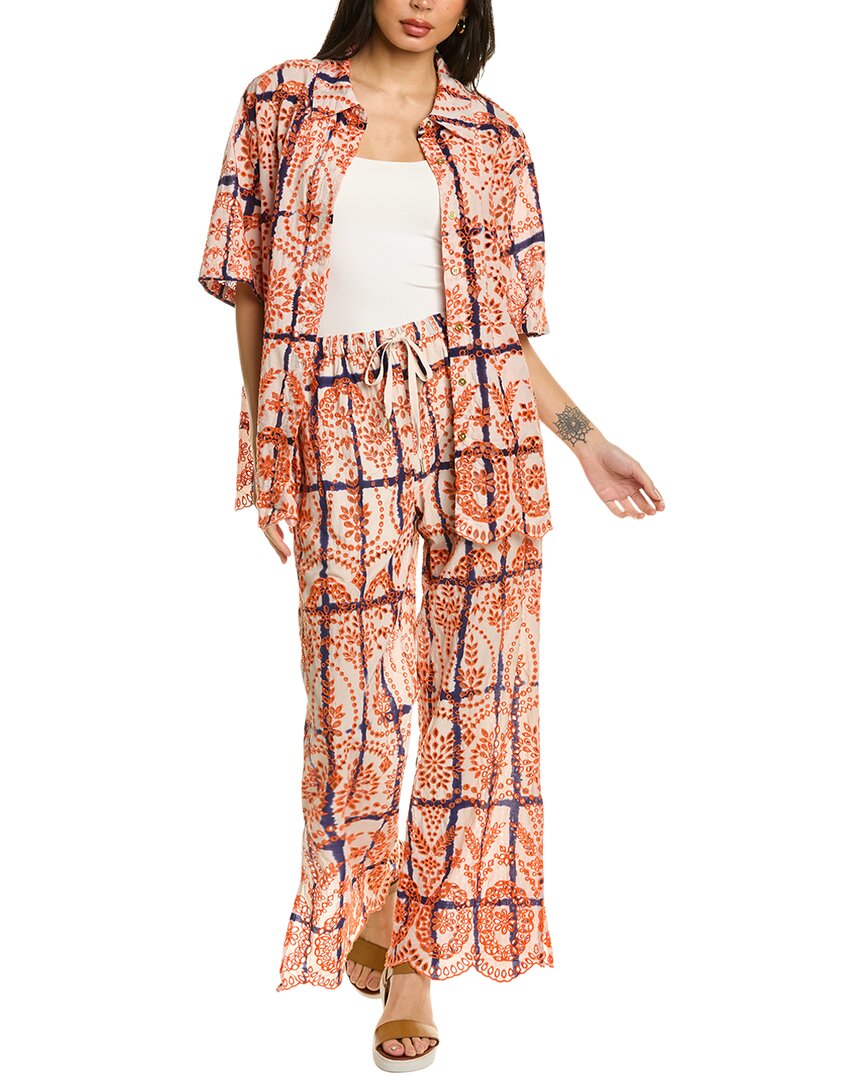 Shop Free People 2pc Better Suited Top & Pant Set In Orange