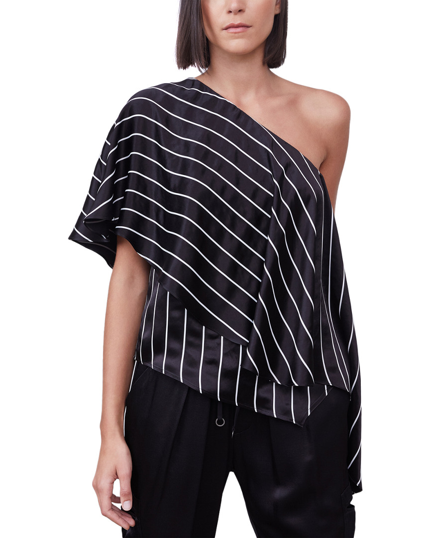 Image of Allen Schwartz Nat One-Shoulder Blouse