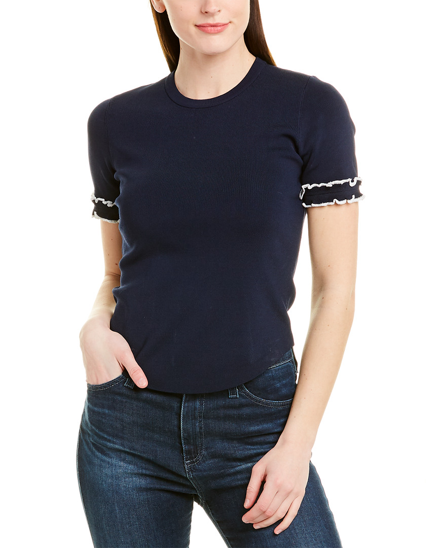 Image of Jonathan Simkhai Ruffle Basic Top