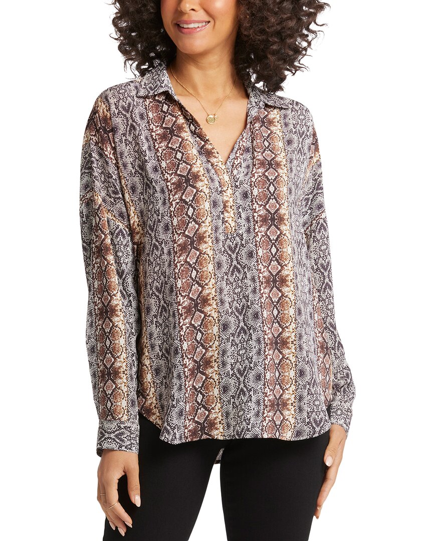 Nydj Becky Recycled Polyester Georgette Blouse
