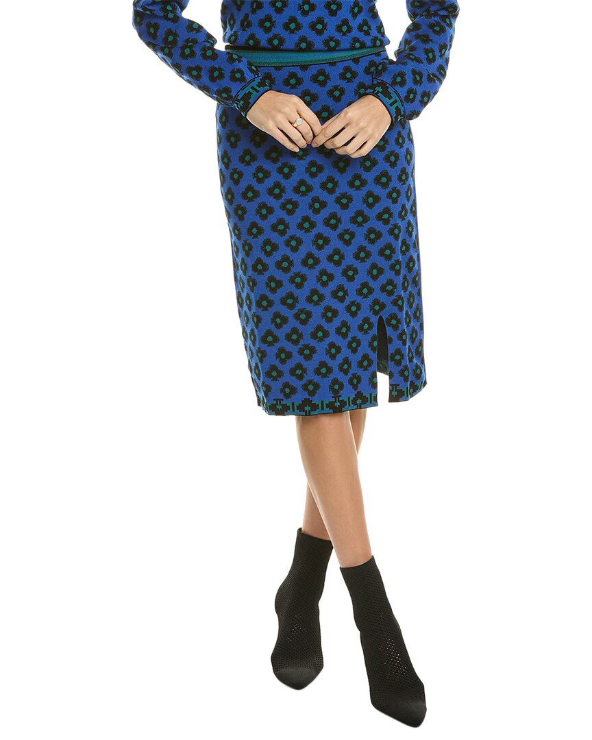 Shop Diane Von Furstenberg Gusta Wool-blend Pencil Skirt