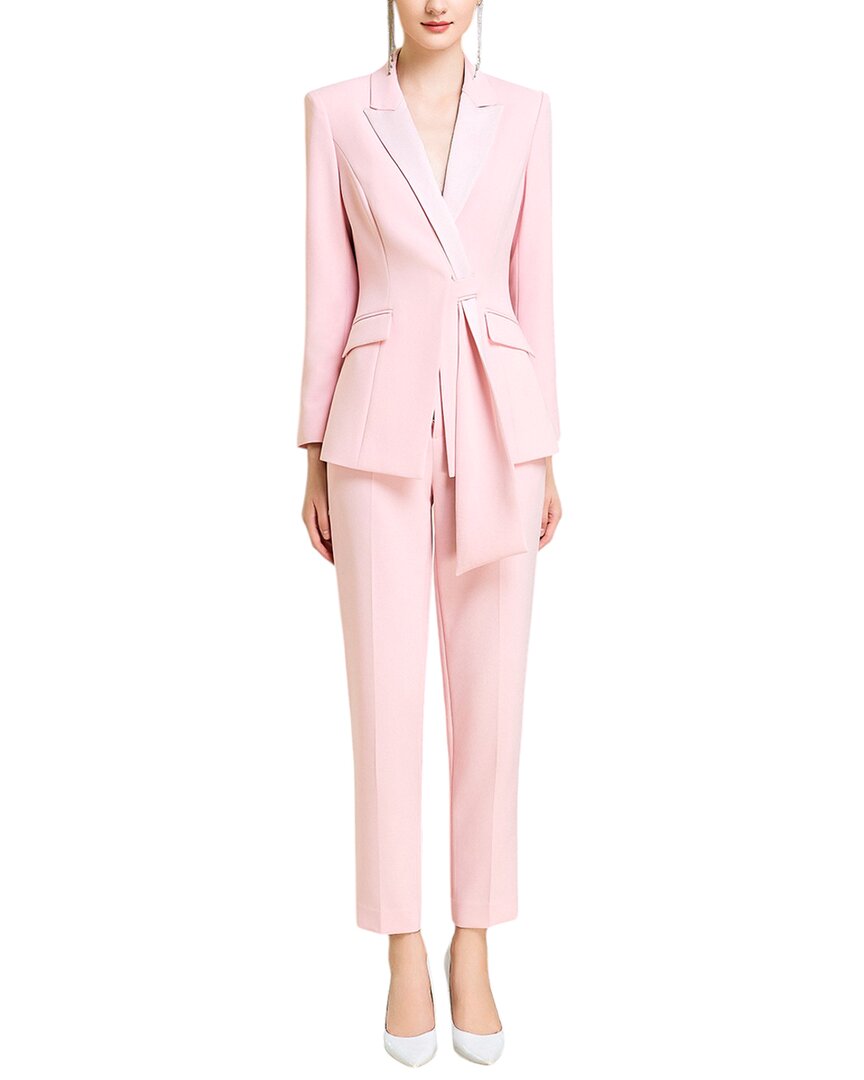 Esea 2pc Blazer & Pant Set In Pink