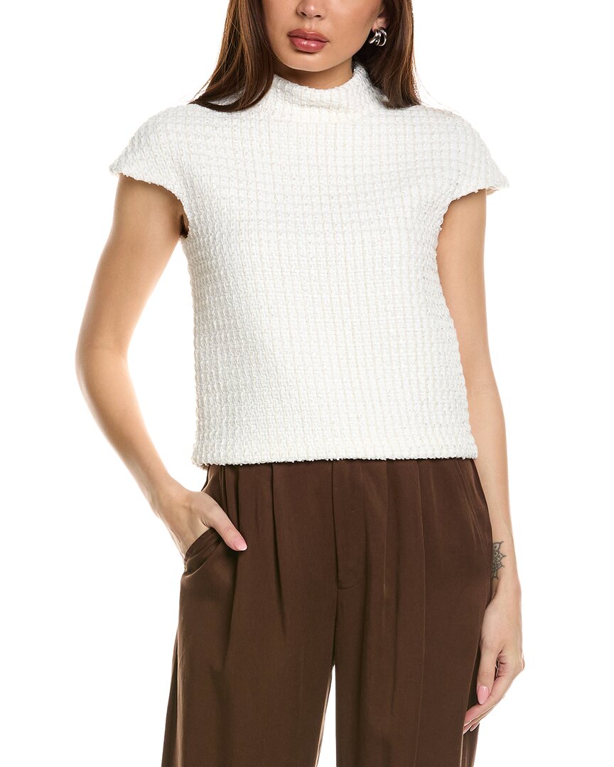 Piazza Sempione Basketweave Top In White