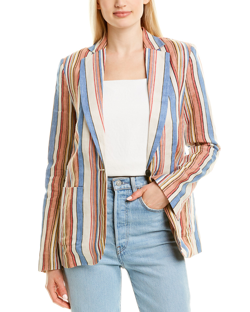 Image of FRAME Classic Patch Linen Blazer