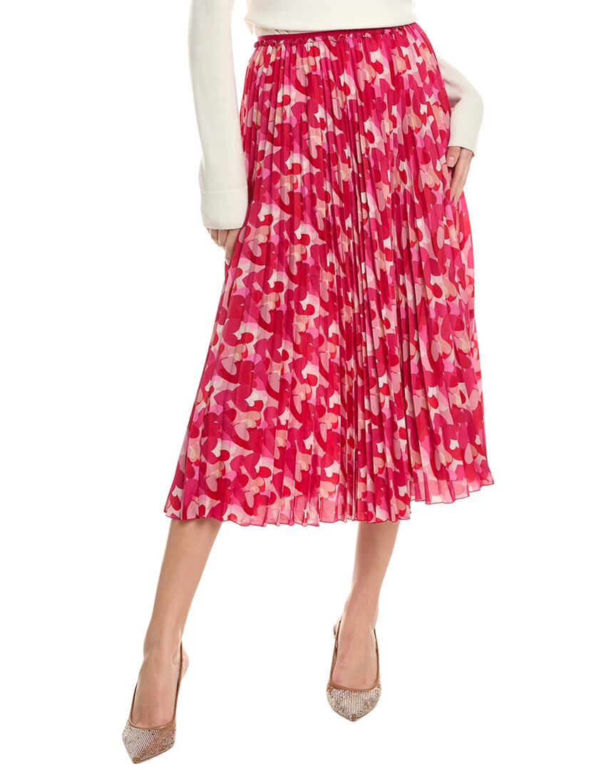 Red Valentino Woman Midi Skirt Fuchsia Size 6 Polyester In Pink