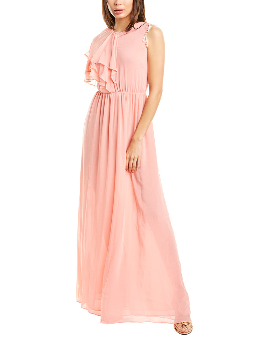 Image of PINKO Soia Silk-Blend Maxi Dress