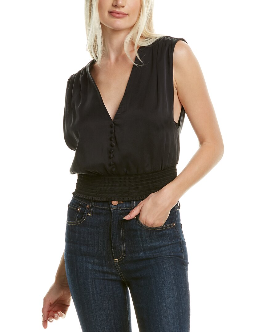 Image of alice + olivia Lorretta Silk-Blend Top