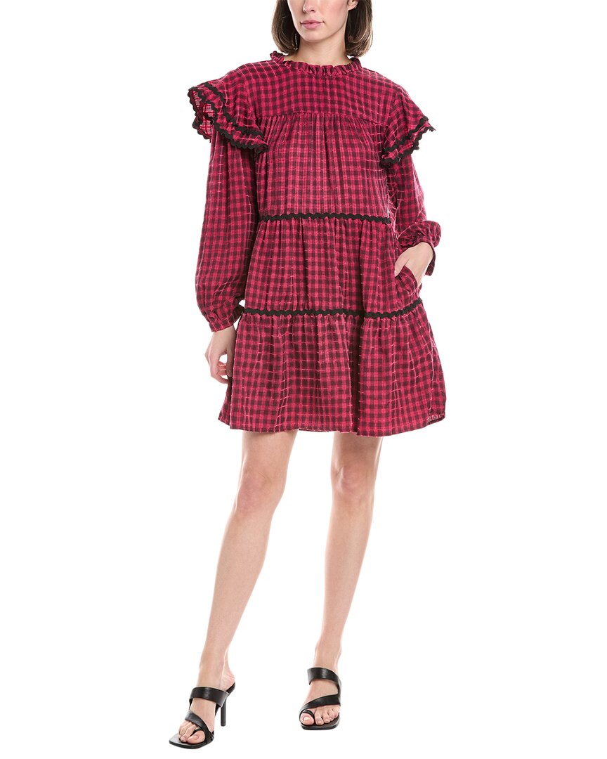 Harper Tiered Chenille Check Mini Dress