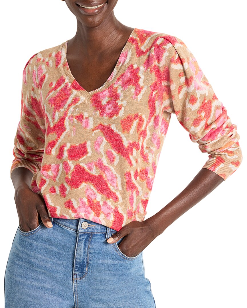 Nic + Zoe Painted Ikat Sweater