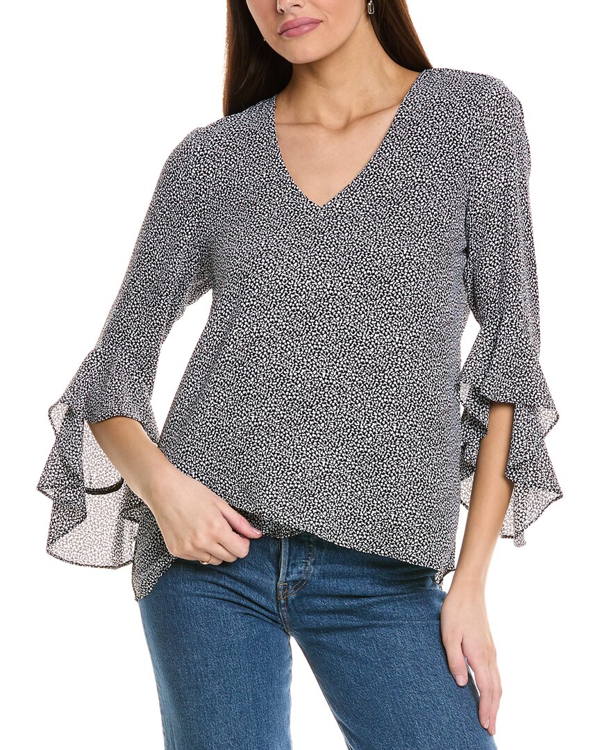 VINCE CAMUTO VINCE CAMUTO FLUTTER SLEEVE TUNIC BLOUSE 