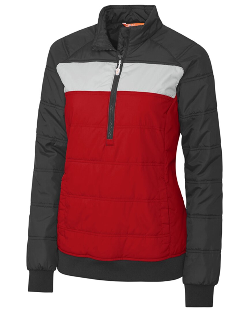 Shop Cutter & Buck Thaw Insulated Packable Pullover In Red