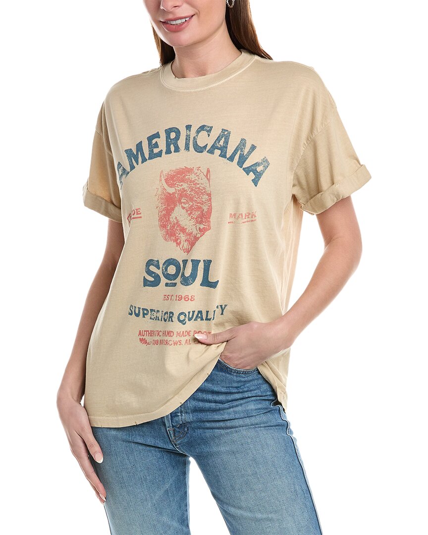 Shop Girl Dangerous Americana Soul T-shirt In Brown