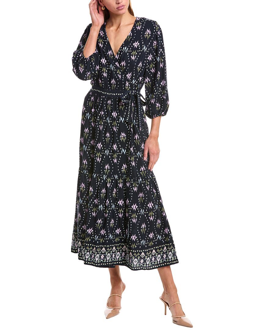Ba&sh Ba & Sh Nerla Printed Wrap Maxi Dress In Blue