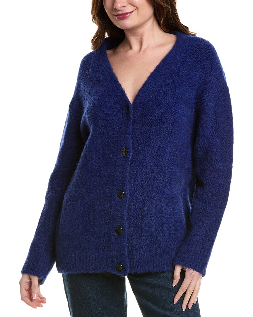 Shop Proenza Schouler White Label Alana Alpaca & Wool-blend Cardigan In Blue
