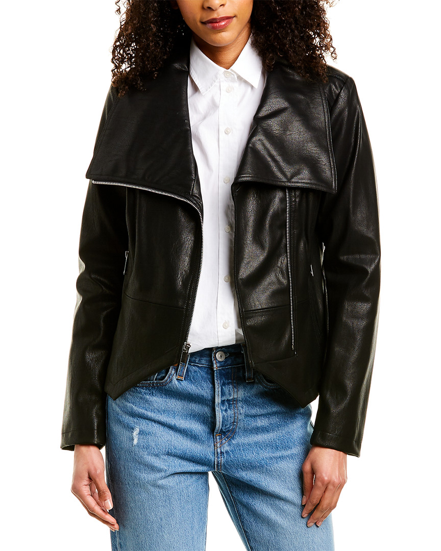 French Connection Drape Front Jacket In Black