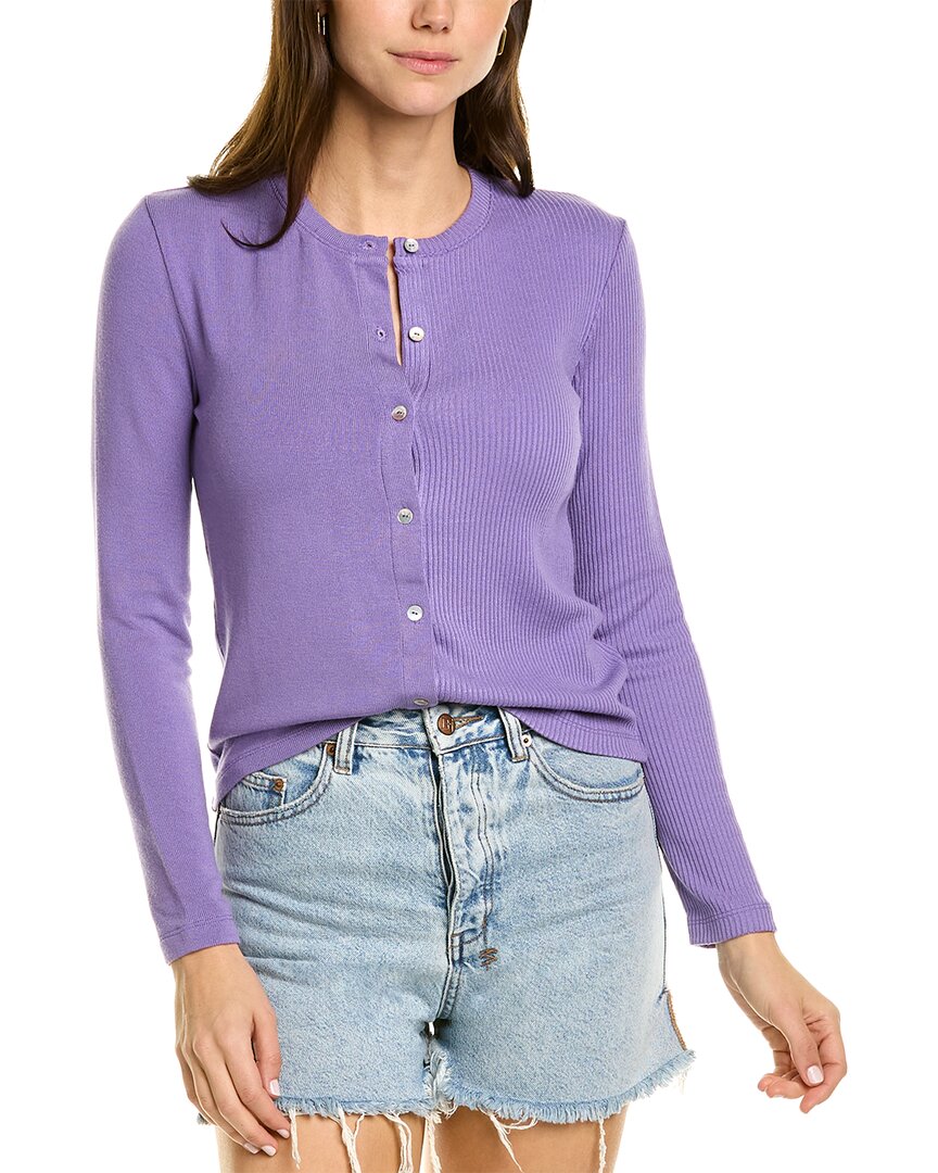 Donni. Butter Duo Cardigan In Purple