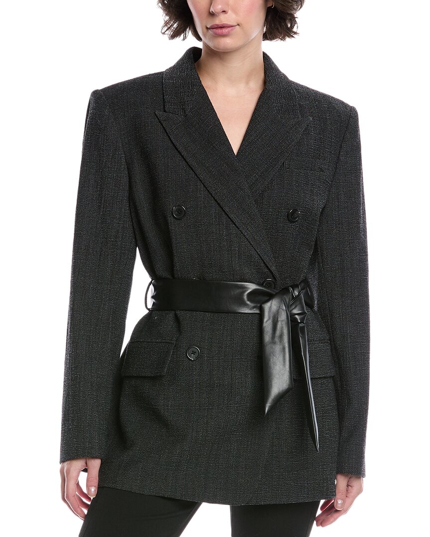 Rag & Bone Virginia Seersucker Blazer In Black