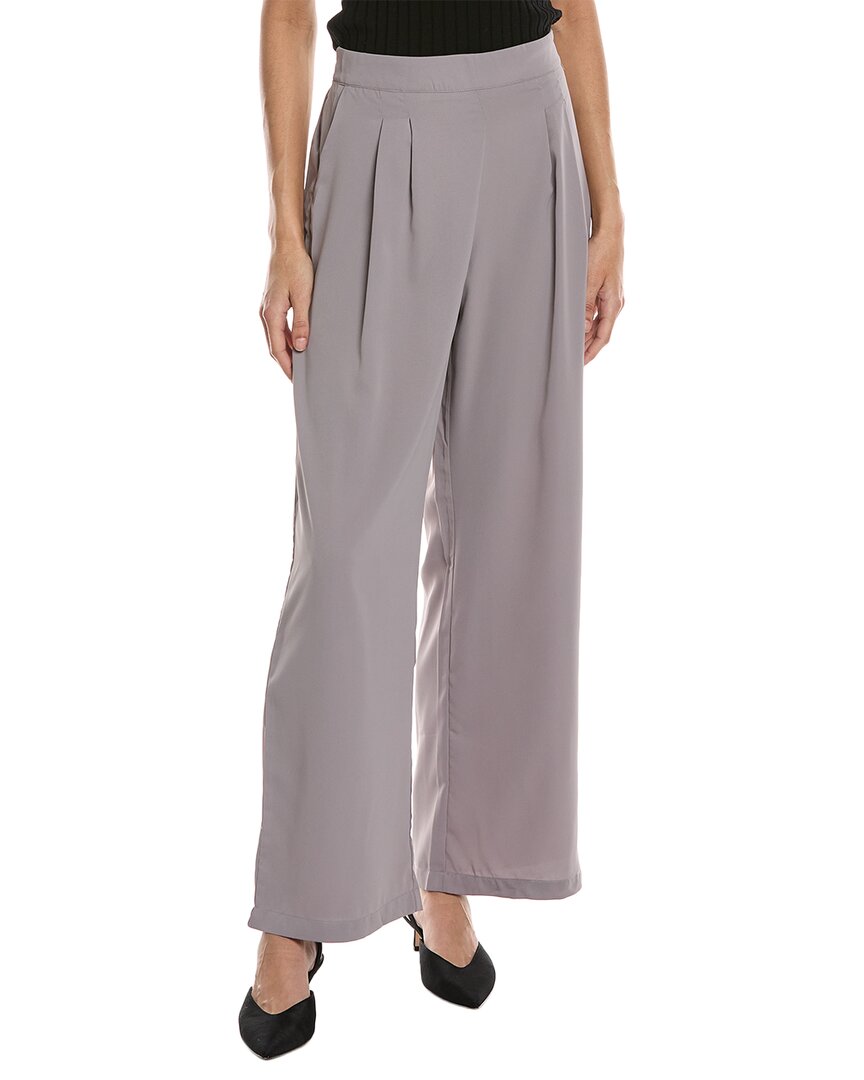 Colette Rose Pleated Trouser In Grey