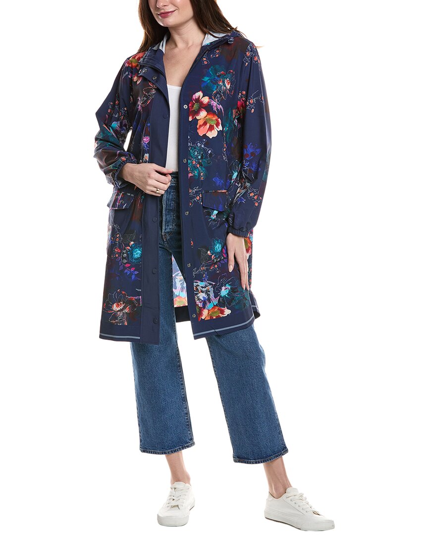 Johnny Was Bee Active Trench Coat In Blue
