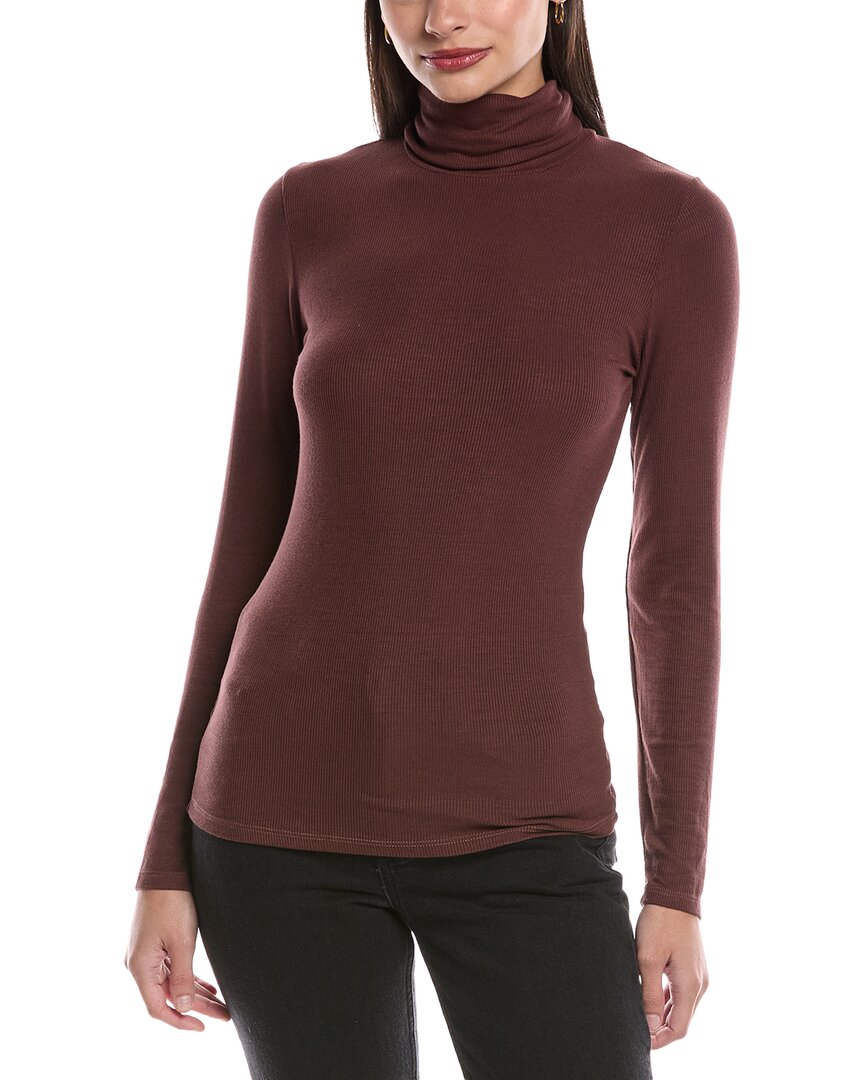 Michael Stars Gail Turtleneck Top In Brown