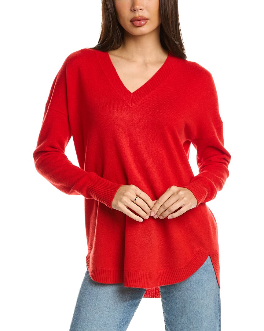 Shop Incashmere V-neck Cashmere Tunic Sweater