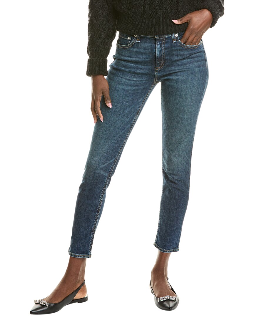Shop Rag & Bone Cate Mid-rise Marigold Ankle Skinny Jean In Blue