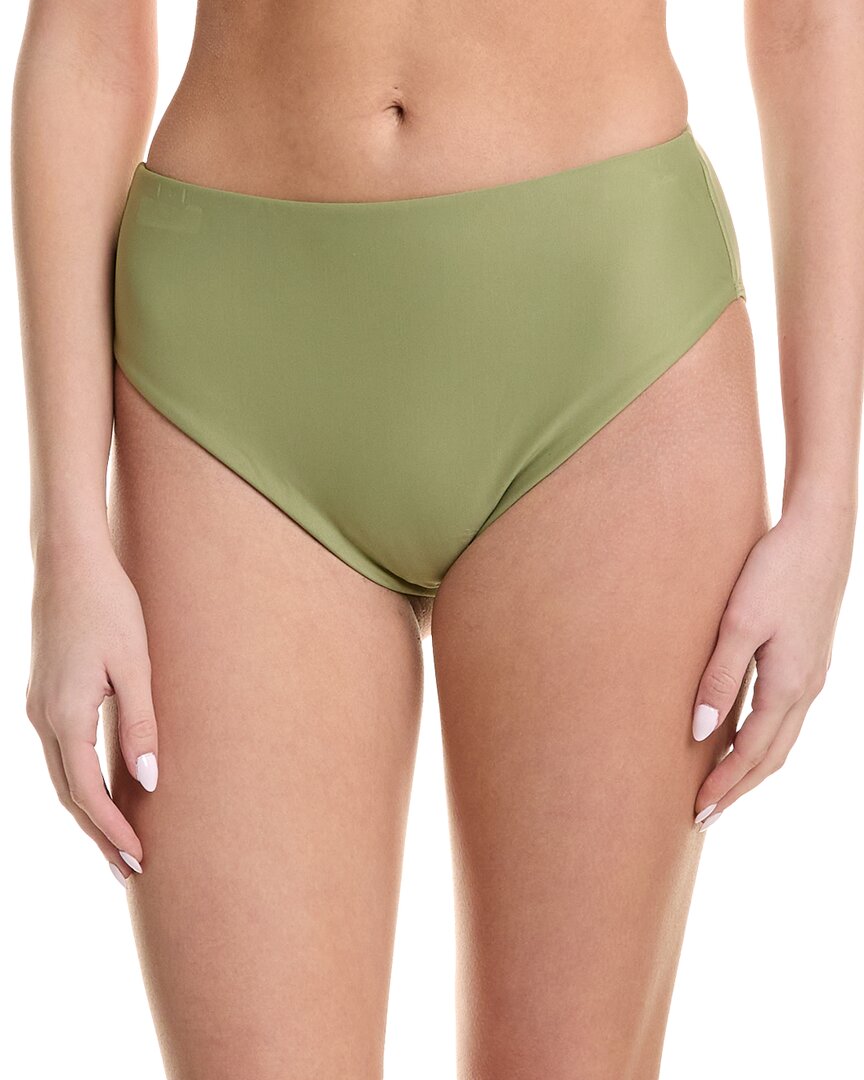 Shop Vix Solid Bela Hot Pant Full Bikini Bottom In Green