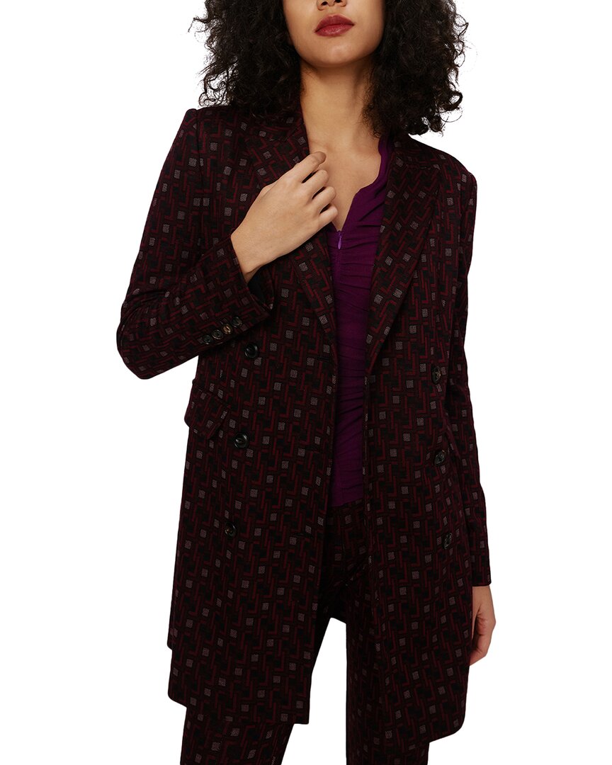 Diane Von Furstenberg New Virginia Wool-blend Jacket In Red
