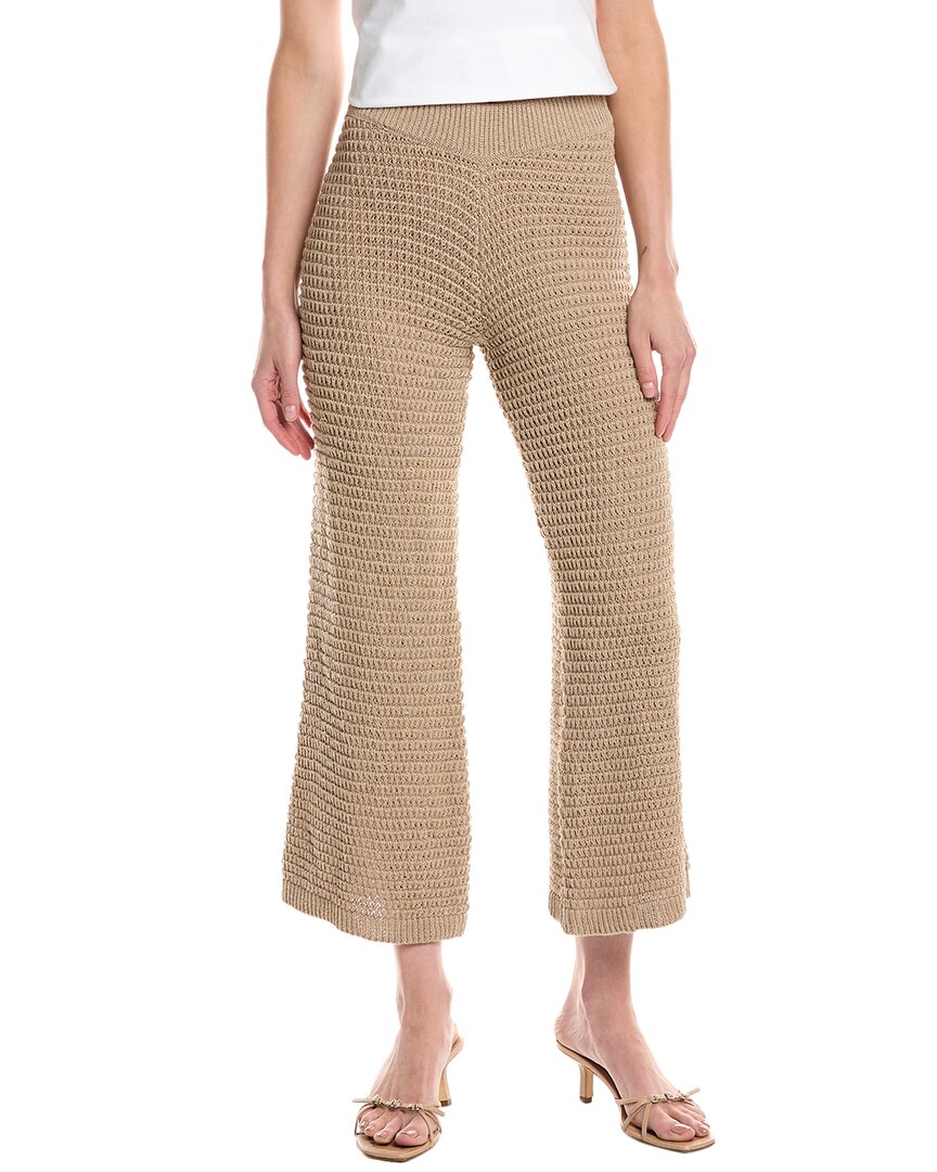 Madison Miles Knit Pant In Neutral