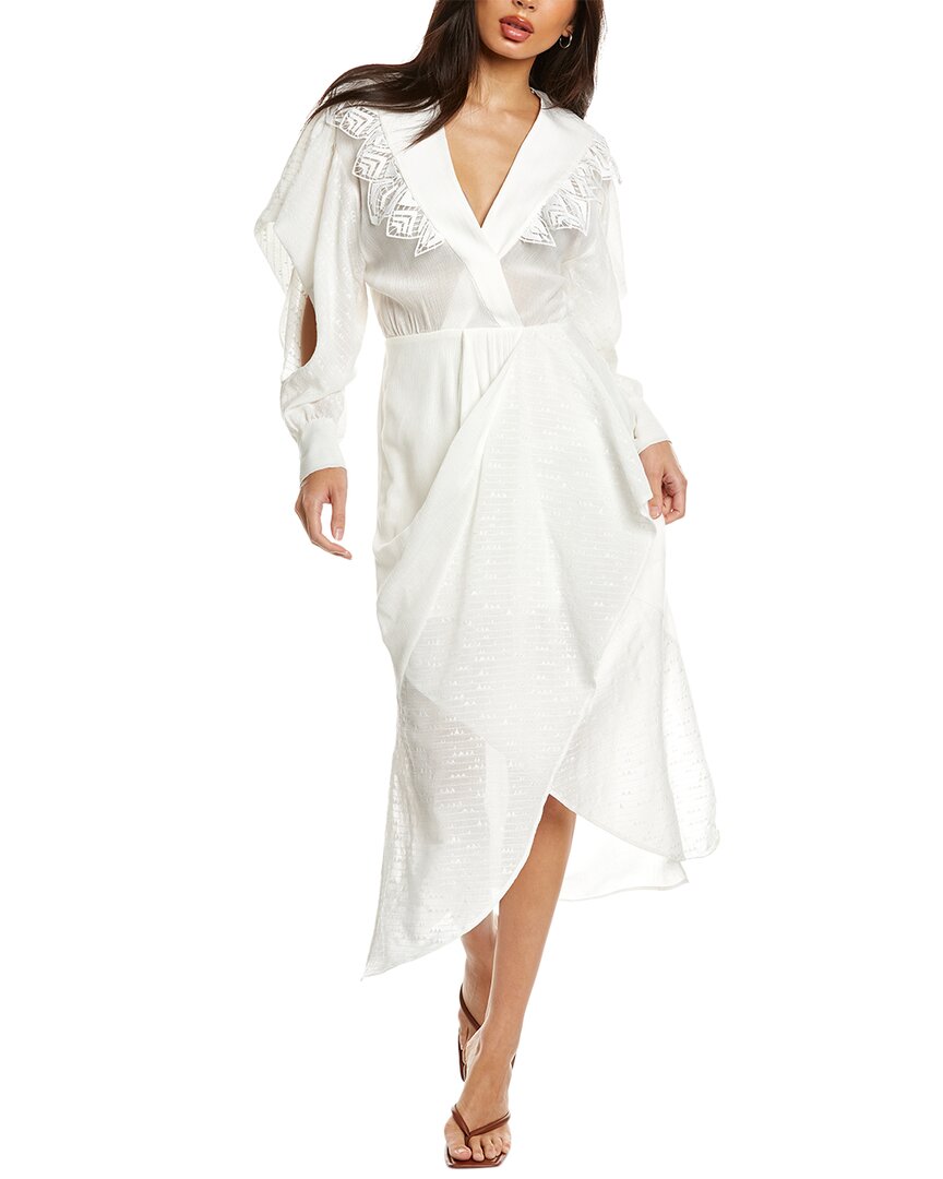 Shop Iro Dily Midi Dress In White