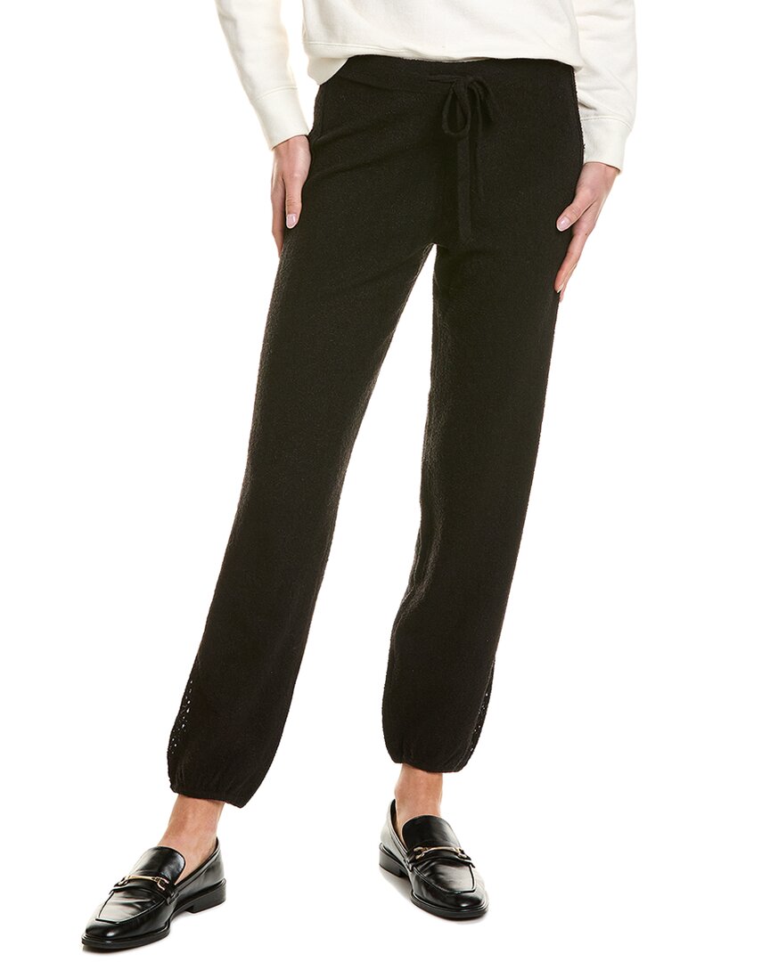 Monrow Boucle Knit Vintage Sweatpant In Black
