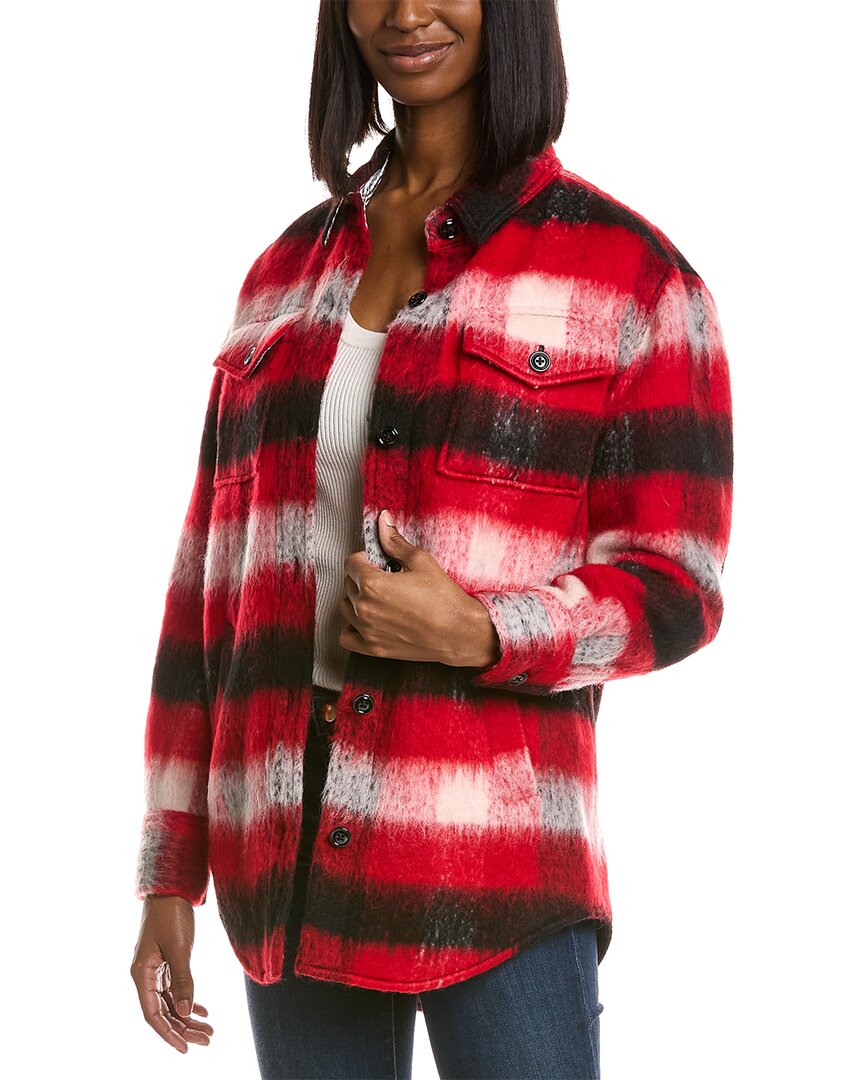 Shop Brooks Brothers Buffalo Check Wool-blend Jacket In Red