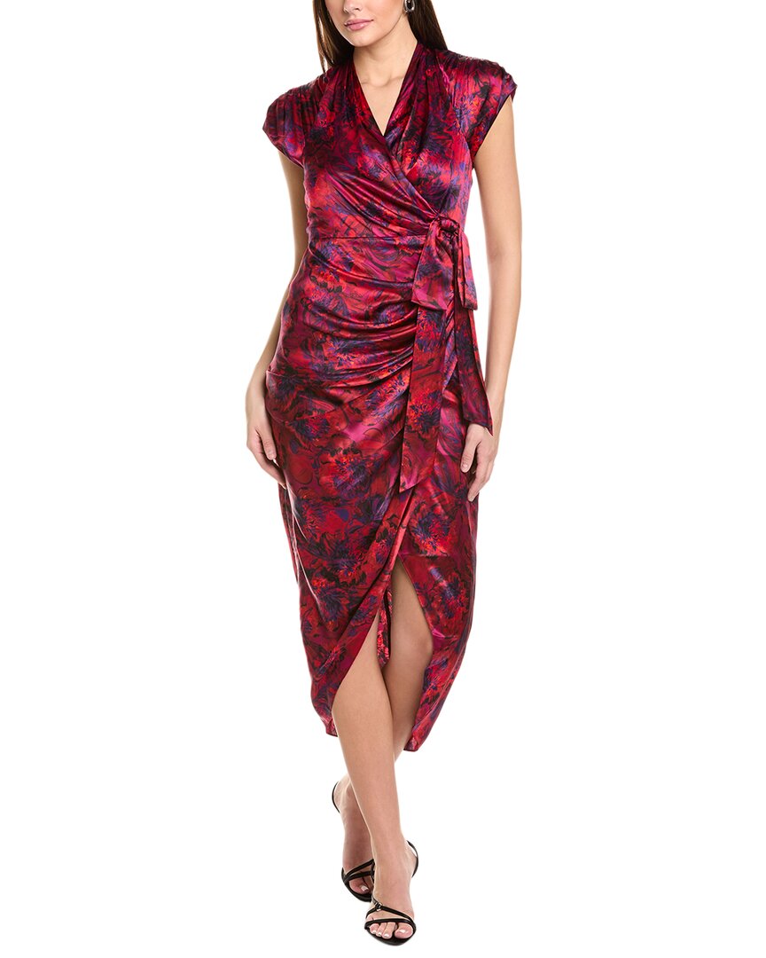 Cinq À Sept Gail Silk Maxi Dress In Red