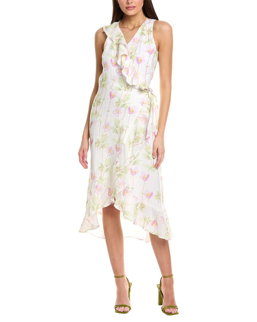 Sara Campbell Savannah Linen Midi Dress In Green