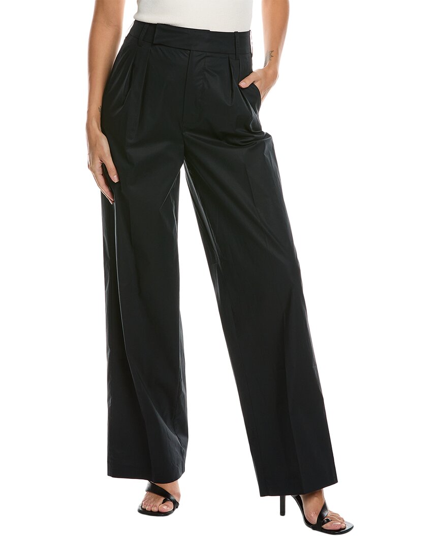 7 For All Mankind Pleated Trouser In Black